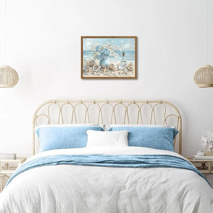 Framed Beach Canvas Wall Art, Ocean - Image 5
