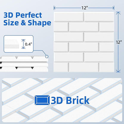 20 Pack Acoustic Panels with Self Adhesive, Soundproof Wall Panels, Brick Sound - Image 6