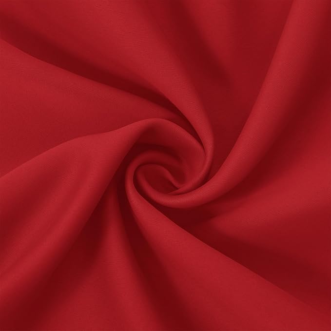 LEMOMO Bright Red Blackout Curtains 52 x 63 Inch Length/Set of 2 Curtain - Image 5