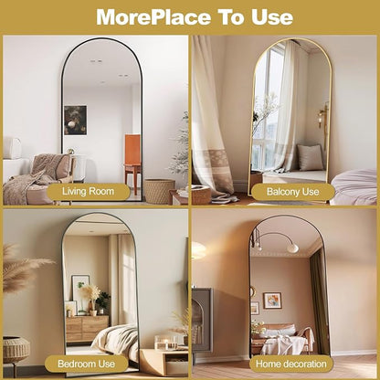 Prywot Arched Full Length Mirror, Modern Full Body Mirrors - Image 6