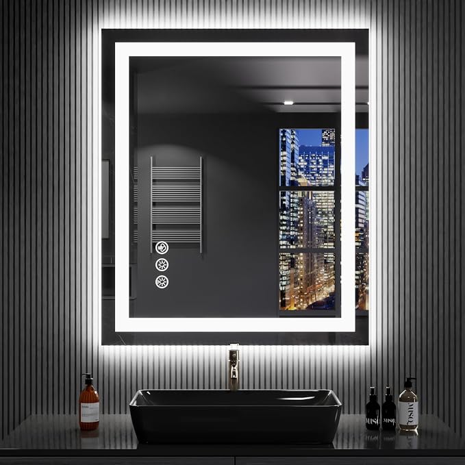 LOAAO 24"X32" LED Bathroom Mirror by LOAAO