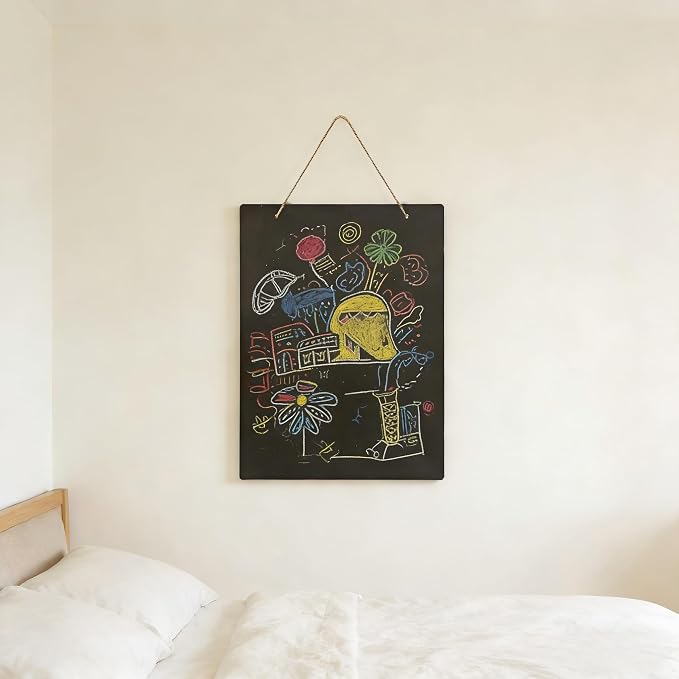 Hanging Chalkboard 12x16 Inch Double-Sided Chalkboard Sign Decorative - Image 4