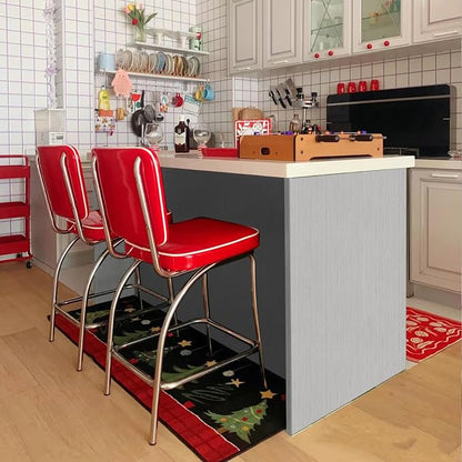 Grey Grasscloth Peel and Stick Wallpaper A Set of 23.6" X 480" Self-Adhesive - Image 3