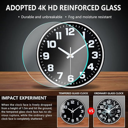 Wall Clock, 8inch Modern Silent Non-Ticking Wall Clocks Battery Operated - Image 5
