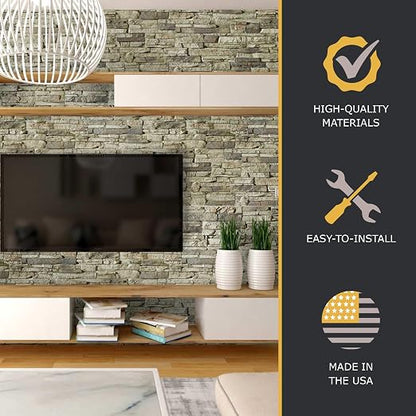 AZ Faux High-Density Polyurethane Faux Stone Interlocking Left Endcap - Image 5
