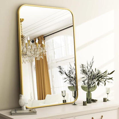 Easly 26 x 38 Inch Bathroom Mirror, Rounded Rectangular Vanity Mirror - Image 2