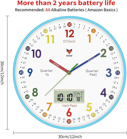 Foxtop Digital and Analog Learning Clock - Image 2