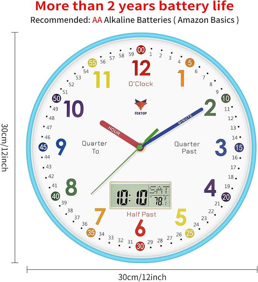 Foxtop Digital and Analog Learning Clock - Image 2