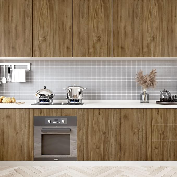 WESTICK 24" x 394" Peel and Stick Countertops Brown Wood Grain Contact Paper - Image 4