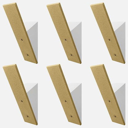 Homeforia Gold Wall Coat Hooks, High End White Wood & Gold Metal Wall Mounted by Homeforia