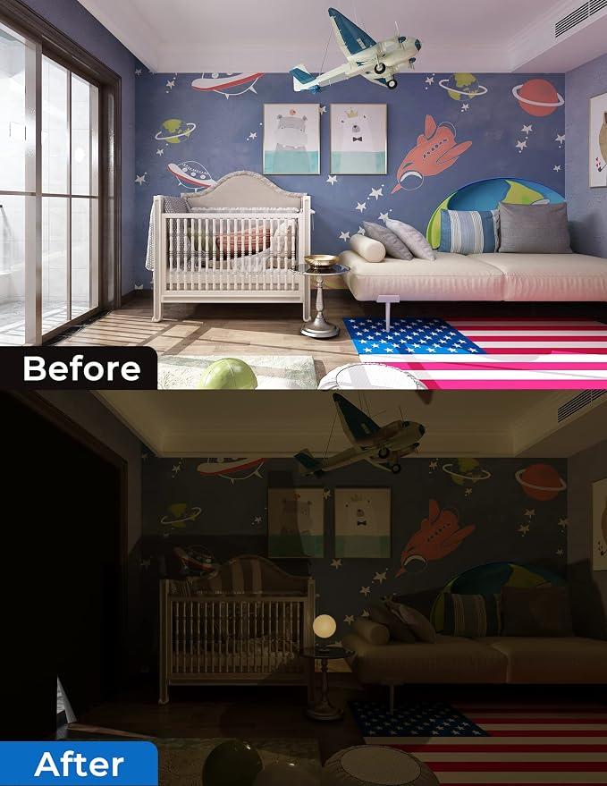 Sumobaby Blackout Curtains for Bedroom Portable 48"x72", No Drill Blackout - Image 6