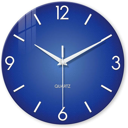 XFM Blue Wall Clock 14 Inch Modern Simple Wall Clocks Battery Operated by XFMWallClock