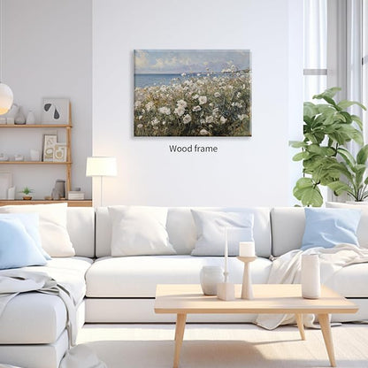 Nature Landscape Wall Art Coastal Wildflower Poster 24X36 inch Framed French - Image 4