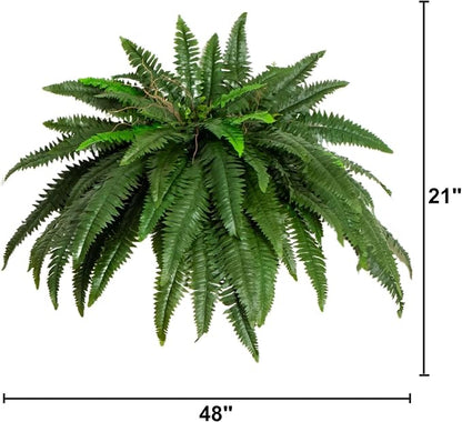 Nearly Natural 48in Artificial Boston Fern, Large Faux Greenery - Image 7