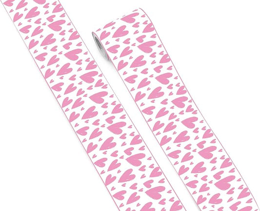 FLFK Pink Heart Wallpaper Border by FLFK