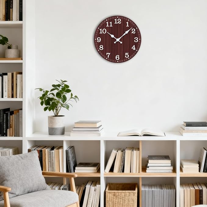 Wall Clock, Modern Wall Clocks Battery Operated, Silent Non Ticking Small - Image 7