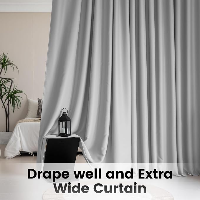 Room Divider Curtains, Back Tab Blackout Privacy Room Thermal Insulated Noise - Image 3
