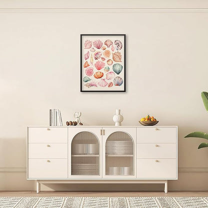 Pink Seashell Posters Coastal Cowgirl Canvas Wall Art Trendy Beach Starfish - Image 7