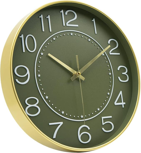 HZDHCLH 12inch Wall Clocks Battery Operated, Quartz Movement, Silent Non - Image 2