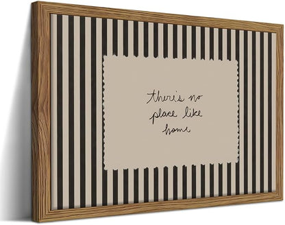 Framed Vintage Inspirational Wall Art, Minimalist There is No Place Like Home by Unknown