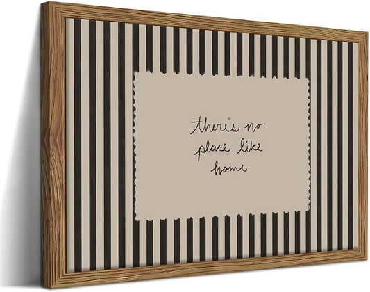 Framed Vintage Inspirational Wall Art, Minimalist There is No Place Like Home by Unknown