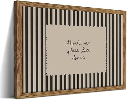 Framed Vintage Inspirational Wall Art, Minimalist There is No Place Like Home by Unknown