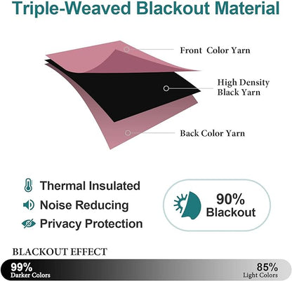 ChrisDowa Blackout Curtains 36 Inches Long - Image 4