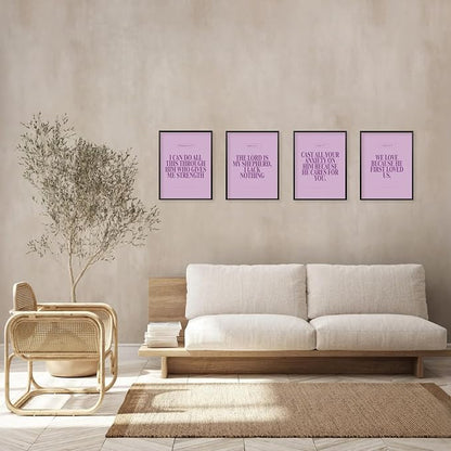 Locomiss Purple Christian Wall Art Decor Posters, Minimalist Jesus Scripture - Image 4