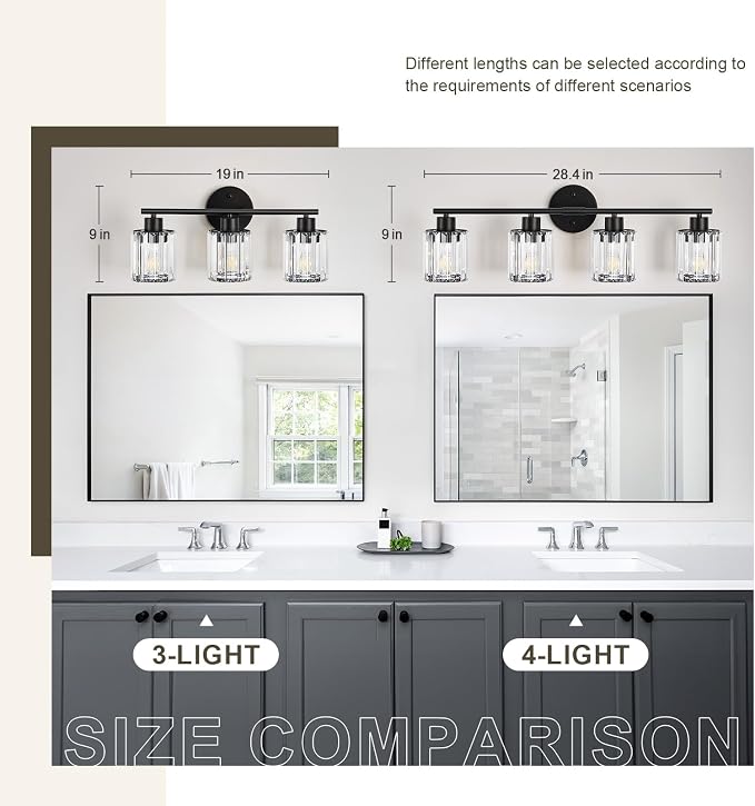 Crystal Bathroom Light Fixtures, Bathroom Lighting Fixtures Over Mirror - Image 3