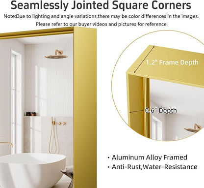 22x30 Inch Gold Bathroom Mirrors - Image 3