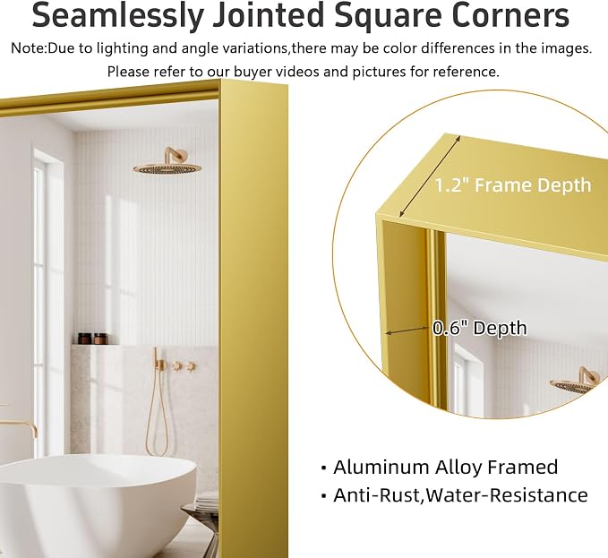 24”x36” Bathroom Vanity Mirror, Modern Wall Mirror - Image 3