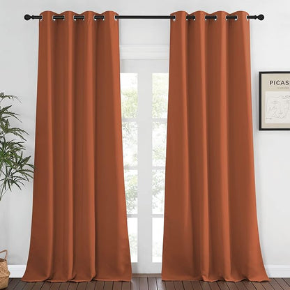 NICETOWN Blackout Burnt Orange Curtain by NICETOWN