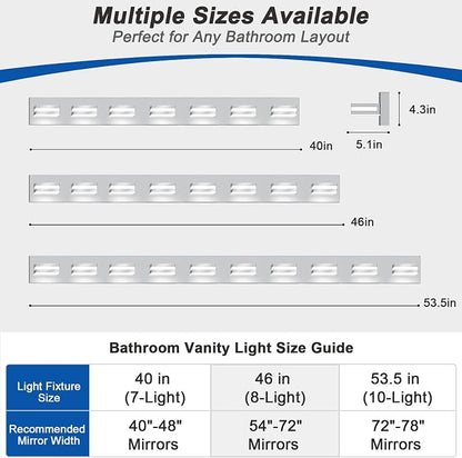 IZORRO LED Modern Bathroom Lights Fixtures, Chrome Acrylic Wall Lighting - Image 3