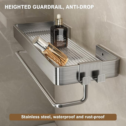VOLPONE Stainless Steel Wall Mounted Bathroom Shelves - Image 5