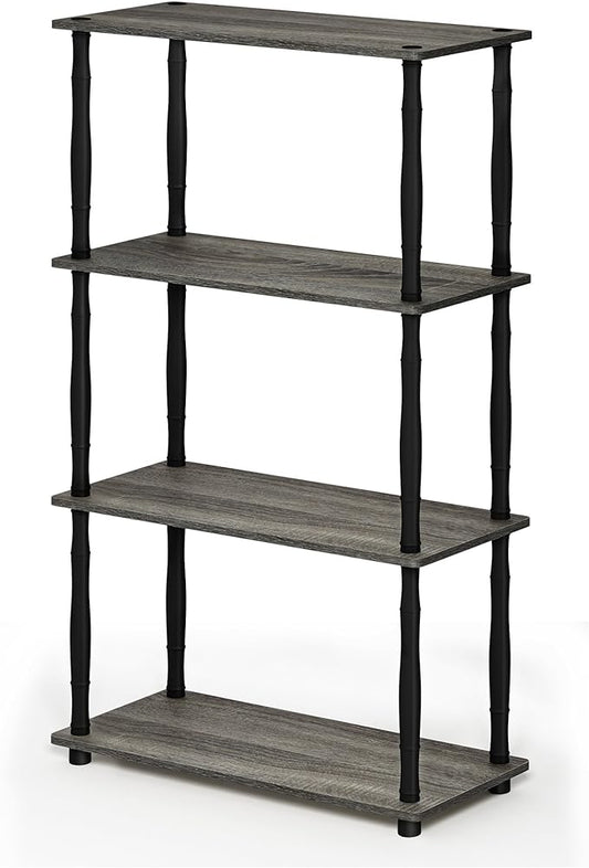 Furinno Turn-N-Tube 4-Tier Multipurpose Shelf Display Rack, Classic Tubes by Furinno-FitsYourSpaceFitsYourBudget