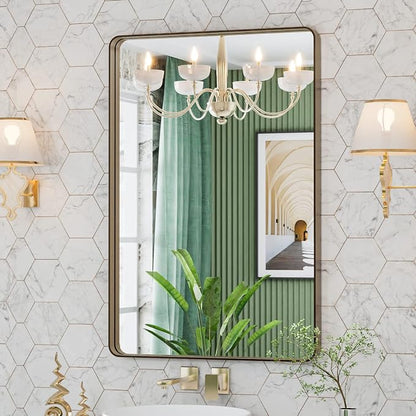 LOAAO 24”X32” Bronze Bathroom Mirrors - Image 7
