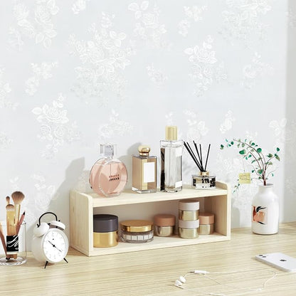 White Wallpaper Silk Embossed Floral White 393inL 17.7inWContact Paper - Image 7