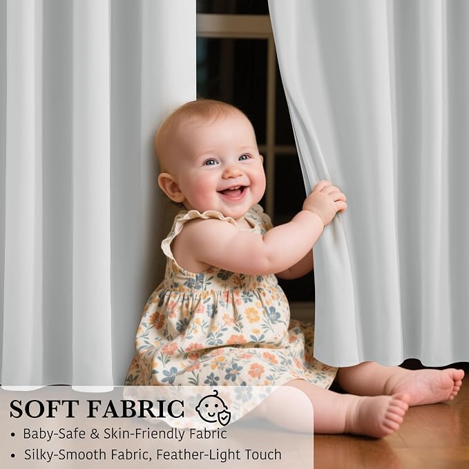 RYB HOME 100% Blackout Room Divider Curtains - Image 4
