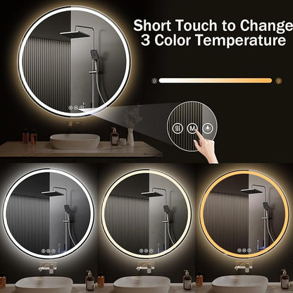 LED Bathroom Mirror 40 Inch Round Bathroom Mirror - Image 3