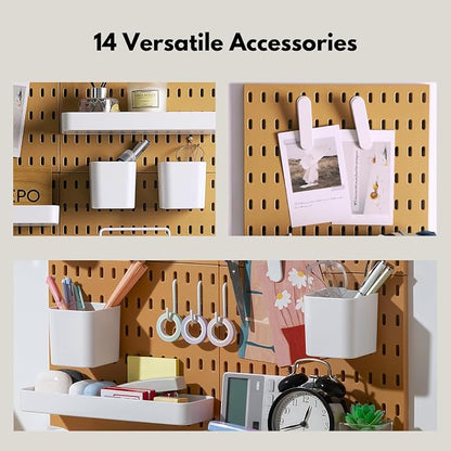 Keepo Peg Board Wall Organizer – Plastic Pegboard Panels, Modular Peg Board - Image 5