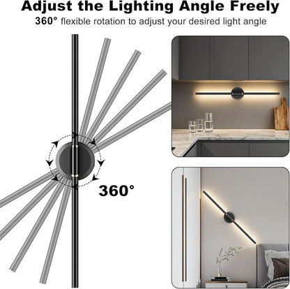 Battery Operated Wall Sconces Set of 2, Dimmable 6000mAh Rechargeable Wall - Image 6