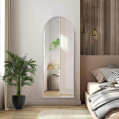 48x16 inches Arch Bathroom Full Length Mirror, Metal Aluminum Frame Modern - Image 3