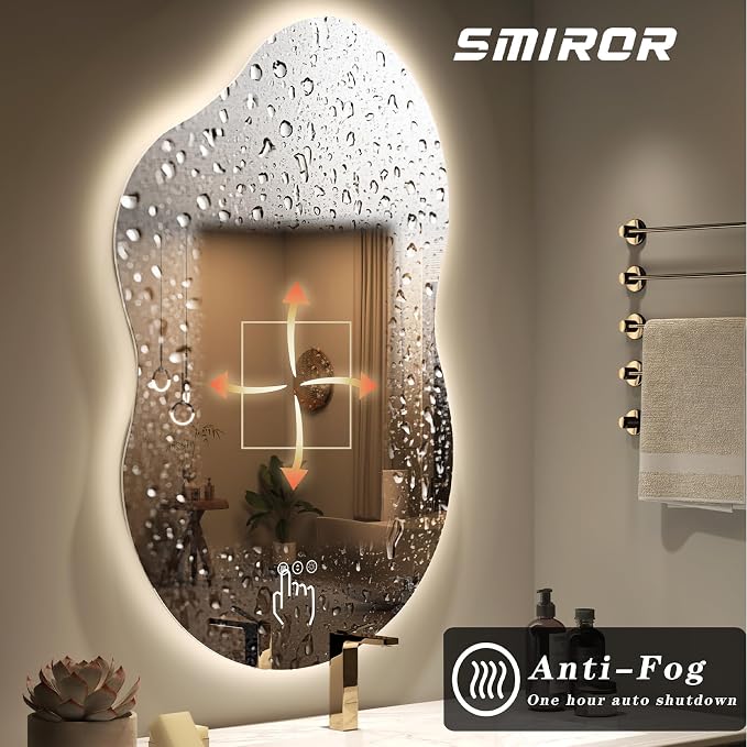 SMIROR Irregular Backlit Bathroom Mirror - Image 6