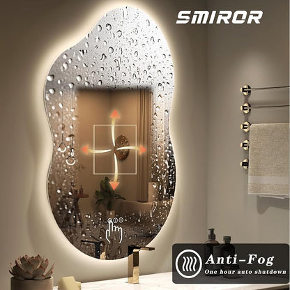SMIROR Irregular Backlit Bathroom Mirror - Image 6