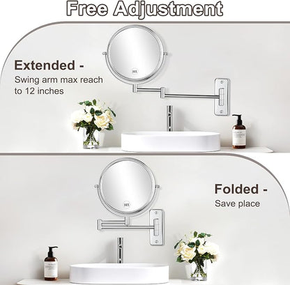 DECLUTTR 8 Inch Wall Mounted Magnifying Mirror - Image 4