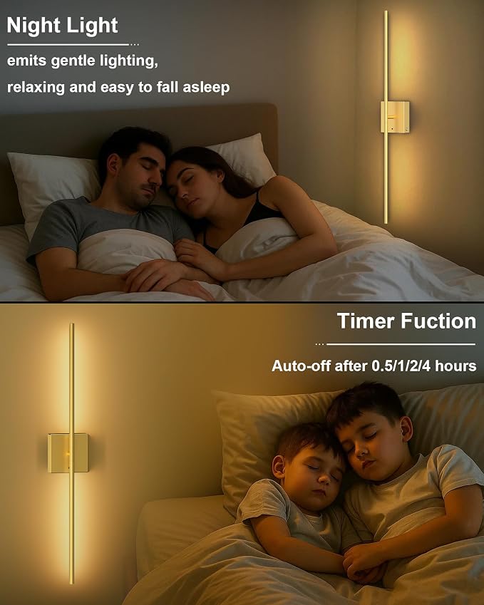 iThird 1 Pack Battery Operated Wall Sconce Light, 360° Rotatable, 4CCT Dimmable - Image 8