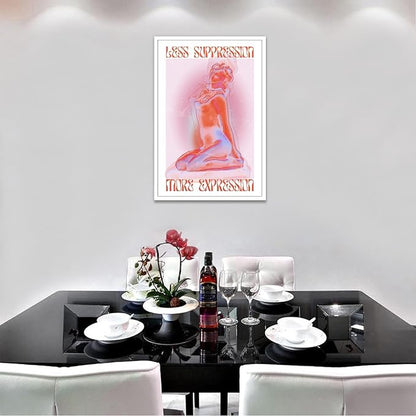 Liyark Spiritual Affirmation Art Poster Pink Woman Canvas Wall Art Aesthetic - Image 7