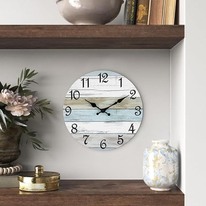 CHYLIN Wall Clock 14 Inch Bathroom Clock, Rustic Wall Clocks Battery Operated - Image 8