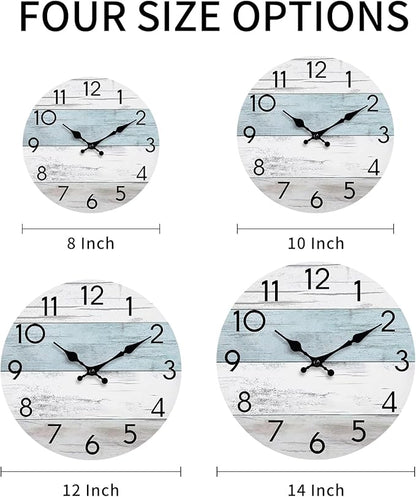KECYET Wall Clock Silent Non-Ticking Wooden Clocks Battery Operated 8 Inch - Image 5