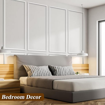 Pangda Peel and Stick Wall Molding Kit, 3D Premade Accent Molding Wainscoting - Image 6